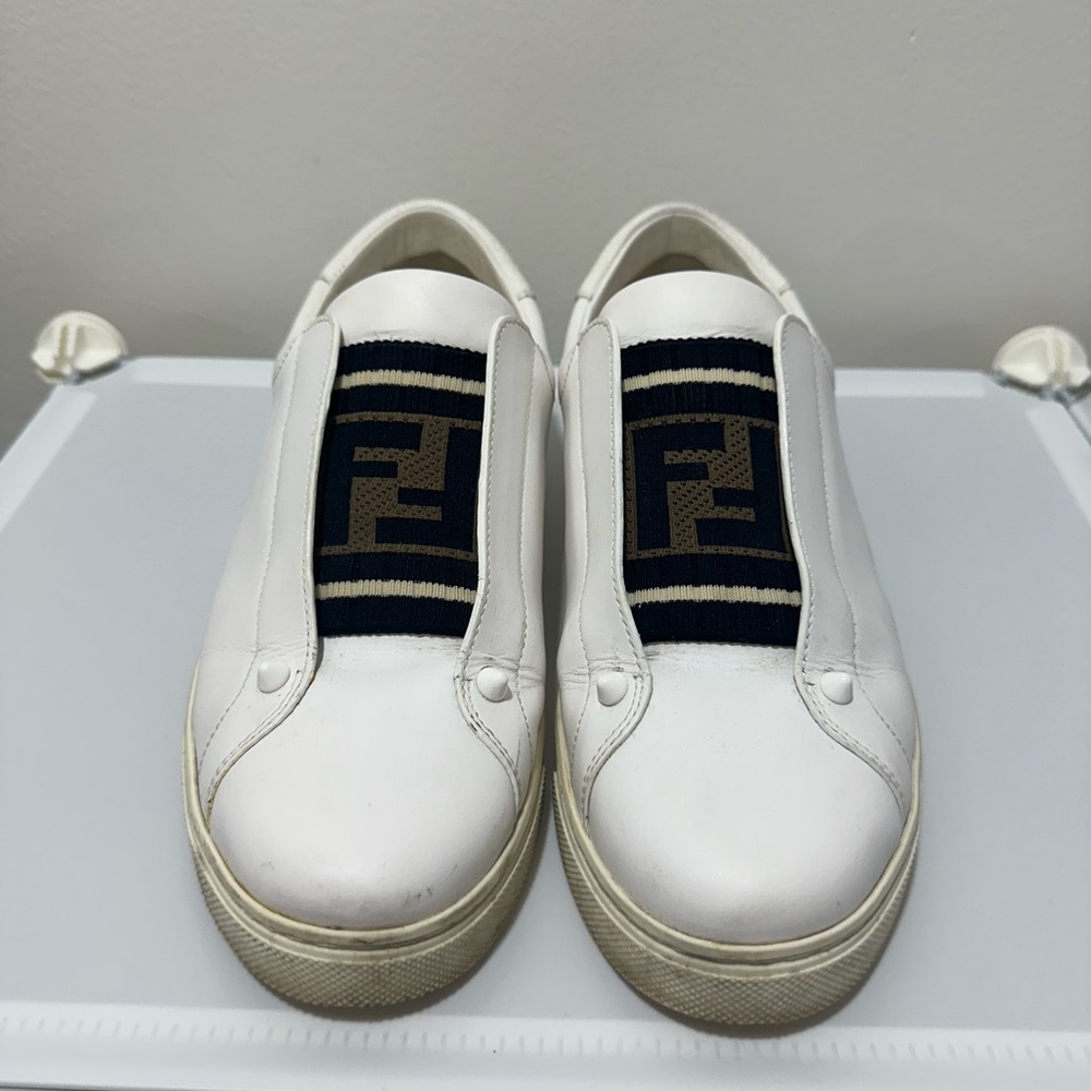 Fendi White Slip-On Sneakers